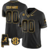Custom Alabama Crimson Tide Football Alabama Map Black Gold Stitched Jersey