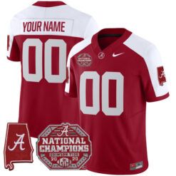 Custom Alabama Crimson Tide Football Alternate Crimson Vapor F.U.S.E Limited Stitched Jersey