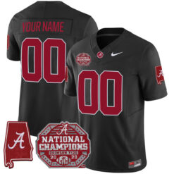 Custom Alabama Crimson Tide Football Black Vapor F.U.S.E Limited Stitched Jersey