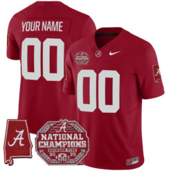 Custom Alabama Crimson Tide Football Crimson Vapor F.U.S.E Limited Stitched Jersey