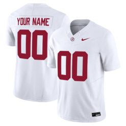 Custom Alabama Crimson Tide Football White Stitched Jersey