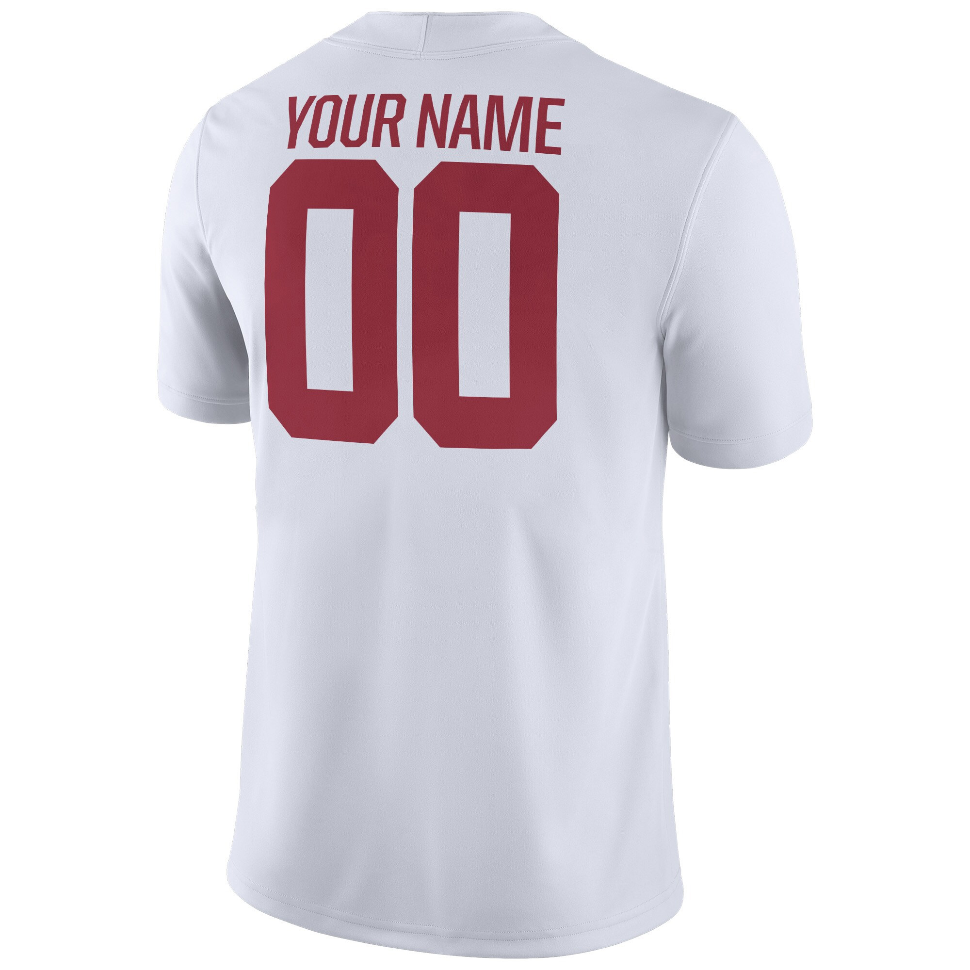 Custom Alabama Crimson Tide Football White Game Stitched Jersey w/ SEC Patch - Image 3