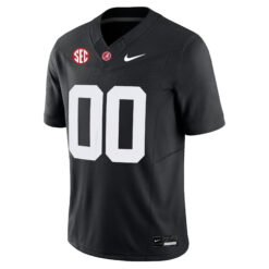Alternative view of Custom Alabama Crimson Tide Football Black Stitched Jersey w/ SEC Patch