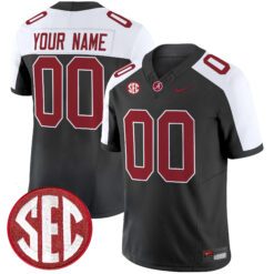 Custom Alabama Crimson Tide Football Alternate Black Stitched Jersey w/ SEC Patch