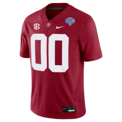 Alternative view of Custom Alabama Crimson Tide Football Cotton Bowl Crimson Game Stitched Jersey