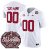 Custom Alabama Crimson Tide Football 2020 CFP National Championship White Stitched Jersey