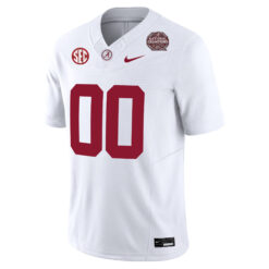 Alternative view of Custom Alabama Crimson Tide Football 2020 CFP National Championship White Stitched Jersey