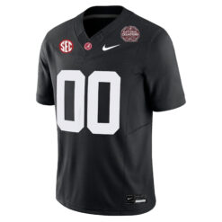 Alternative view of Custom Alabama Crimson Tide Football 2020 CFP National Championship Black Stitched Jersey