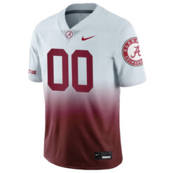 Alternative view of Custom Alabama Crimson Tide Football Gradient Stitched Jersey