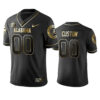 Custom Alabama Crimson Tide Football Black Gold Stitched Jersey w/ SEC Patch