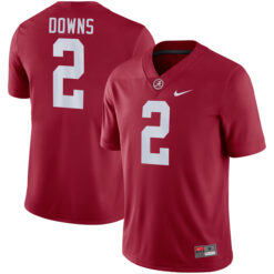 Caleb Downs Alabama Crimson Tide Football Crimson Home Game Stitched Jersey