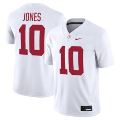 Mac Jones Alabama Crimson Tide Football White Away Game Stitched Jersey