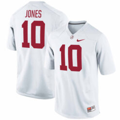Mac Jones Alabama Crimson Tide Football White Alumni Stitched Jersey