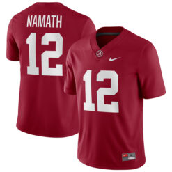Joe Namath Alabama Crimson Tide Football Crimson Home Game Stitched Jersey
