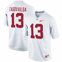Tua Tagovailoa Alabama Crimson Tide Football White Alumni Stitched Jersey