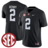Derrick Henry Alabama Crimson Tide Football Black Alternate Game Stitched Jersey w/ SEC Patch