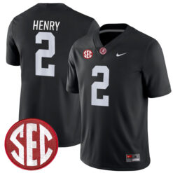 Derrick Henry Alabama Crimson Tide Football Black Alternate Game Stitched Jersey w/ SEC Patch