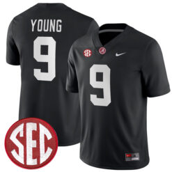 Bryce Young Alabama Crimson Tide Football Black Alternate Game Stitched Jersey w/ SEC Patch
