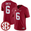 DeVonta Smith Alabama Crimson Tide Football Crimson Home Game Stitched Jersey w/ SEC Patch