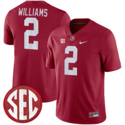 Ryan Williams Alabama Crimson Tide Football Crimson Home Game Stitched Jersey w/ SEC Patch