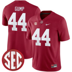 Forrest Gump Alabama Crimson Tide Football Crimson Home Game Stitched Jersey w/ SEC Patch
