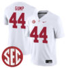 Forrest Gump Alabama Crimson Tide Football White Away Game Stitched Jersey w/ SEC Patch