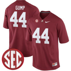 Forrest Gump Alabama Crimson Tide Football Crimson Alumni Stitched Jersey w/ SEC Patch