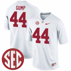 Forrest Gump Alabama Crimson Tide Football White Alumni Stitched Jersey w/ SEC Patch