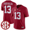 Tua Tagovailoa Alabama Crimson Tide Football Crimson Home Game Stitched Jersey w/ SEC Patch