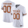 Custom Texas Longhorns Football White Game Stitched Jersey