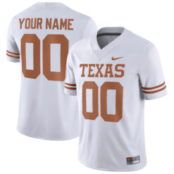 Custom Texas Longhorns Football White Game Stitched Jersey