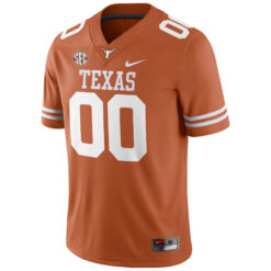 Alternative view of Custom Texas Longhorns Football Orange Game Stitched Jersey w/ SEC Patch