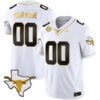 Custom Texas Longhorns Football White Gold Stitched Jersey