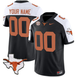 Custom Texas Longhorns Football Alternate Black Vapor F.U.S.E Limited Stitched Jersey