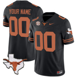 Custom Texas Longhorns Football Black Alternate Vapor F.U.S.E Limited Stitched Jersey