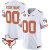 Custom Texas Longhorns Football White Away Vapor F.U.S.E Limited Stitched Jersey