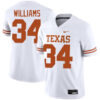 Ricky Williams Texas Longhorns Football White Away Game Stitched Jersey