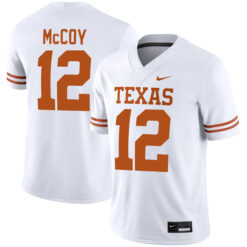 Colt McCoy Texas Longhorns Football White Away Game Stitched Jersey