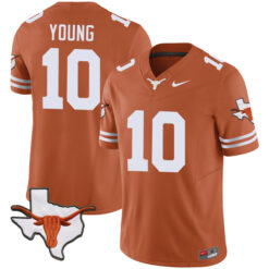 Vince Young Texas Longhorns Football Orange Vapor F.U.S.E Limited Stitched Jersey