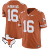 Arch Manning Texas Longhorns Football Orange Vapor F.U.S.E Limited Stitched Jersey