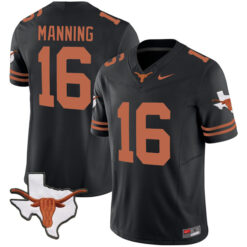 Arch Manning Texas Longhorns Football Black Vapor F.U.S.E Limited Stitched Jersey