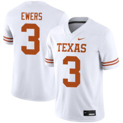 Quinn Ewers Texas Longhorns Football White Away Game Stitched Jersey