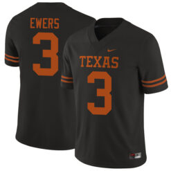 Quinn Ewers Texas Longhorns Football Black Alternate Game Stitched Jersey