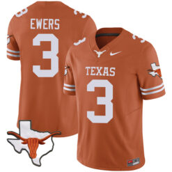 Quinn Ewers Texas Longhorns Football Orange Vapor F.U.S.E Limited Stitched Jersey