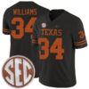 Ricky Williams Texas Longhorns Football Black Alternate Game Stitched Jersey w/ SEC Patch