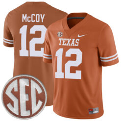 Colt McCoy Texas Longhorns Football Orange Home Game Stitched Jersey w/ SEC Patch
