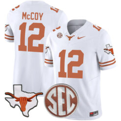 Colt McCoy Texas Longhorns Football White Vapor F.U.S.E Limited Stitched Jersey w/ SEC Patch