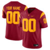 Custom USC Trojans Football Cardinal Game Stitched Jersey
