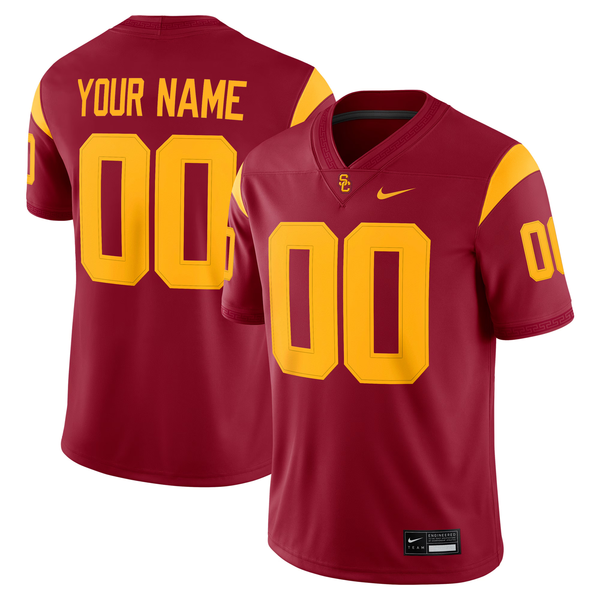 Custom USC Trojans Football Cardinal Game Stitched Jersey