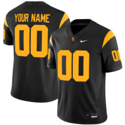 Custom USC Trojans Football Black Game Stitched Jersey